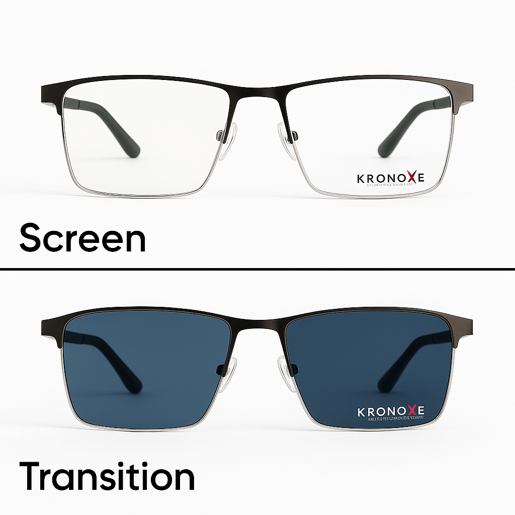 Half Rimless Metal High Quality Eyeglasses Frame - Model: H3285