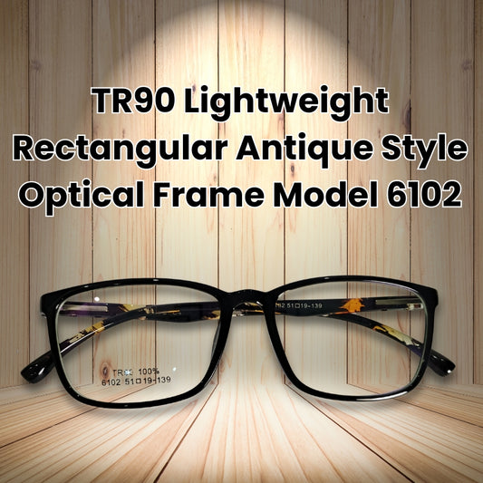 Rectangular Antique Style Optical Frame – Model 6102