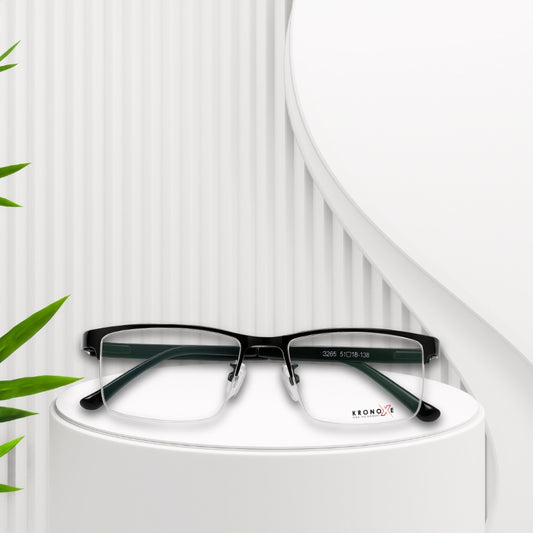 Half Rimless Metal High Quality Eyeglasses Frame - Model: H3285
