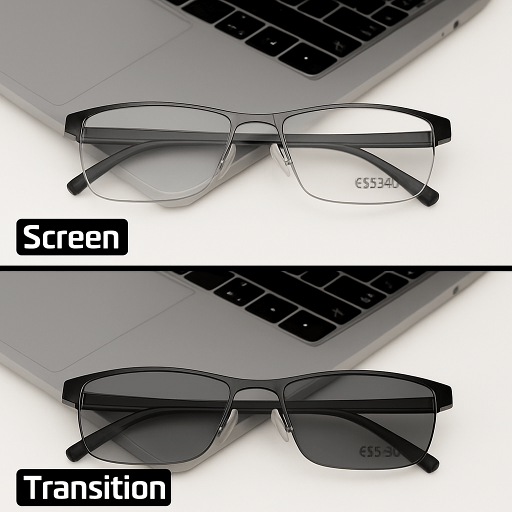 Half Rimless High Quality Eyeglasses Frame - Model: H3608