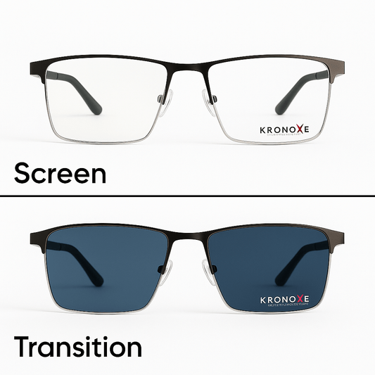 Half Rimless Metal High Quality Eyeglasses Frame - Model: H3285